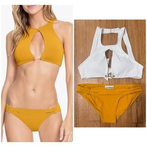 Robin Piccone Luca High Neck Bikini Top and Bottom